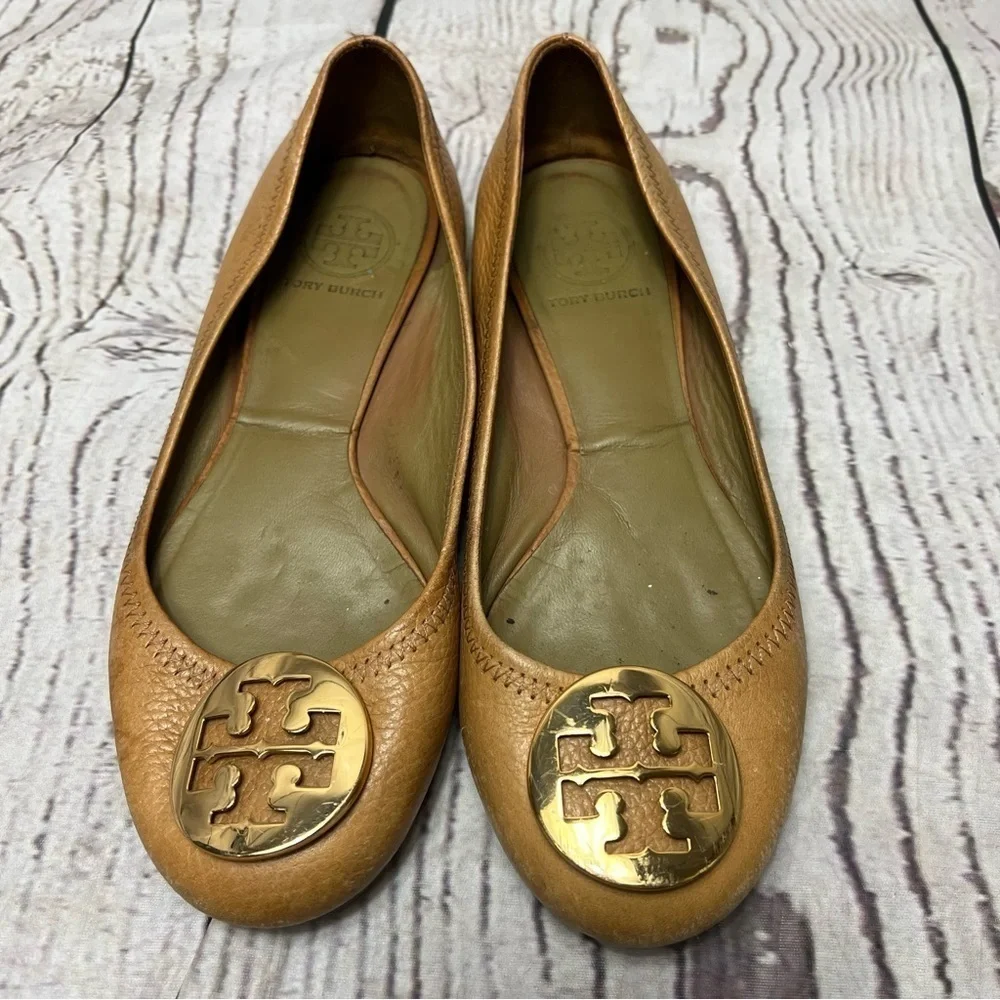 Tory Burch Reva Tan Ballet Flats -> Tory Burch Reva Tan Ballet Flats